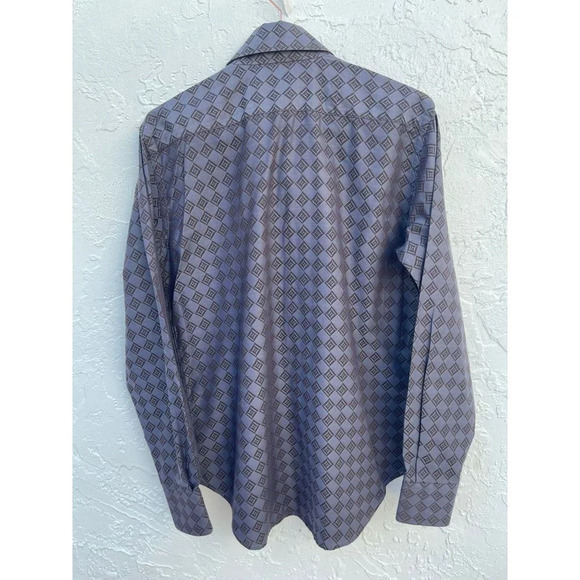 ETRO Milano Mens Long Sleeve Button Down Collared Dress Shirts Blue Sz 39 - Picture 2 of 13